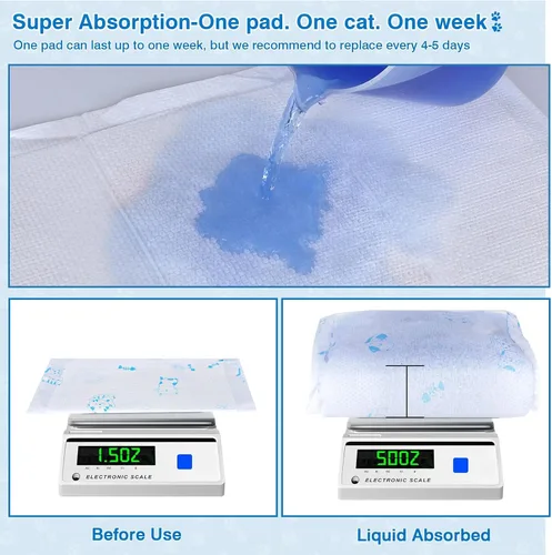 Vista 4 de Almohadillas de arena para gatos absorbentes superiores, 25 unidades, repuesto genérico compatible con el sistema de arena Tidy Cat Breeze de 16.9 x