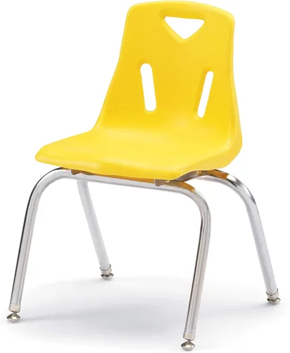 Vista 30 de Berries silla apilable con patas cromadas