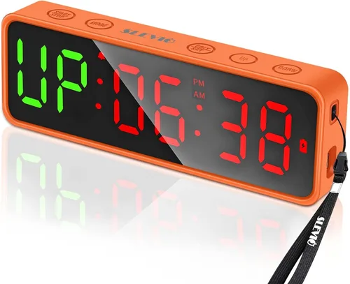 Vista 9 de Reloj pequeño con temporizador de gimnasio, cronómetro, temporizador de intervalos de entrenamiento con potente imán incorporado, pantalla digital