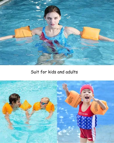 Vista 5 de 2 – 4 unidades de flotadores inflables de natación, alas de agua flotantes, anillo de brazo de natación para niños y adultos 30-150 libras