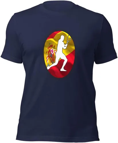 Vista 5 de Carlos Alcaraz Camiseta de manga corta unisex de algodón con diseño de bandera de España