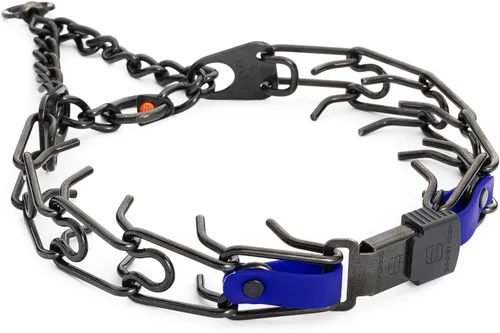 Vista 20 de Collar para Perro Herm Sprenger de Acero Inoxidable Negro con Hebilla de Liberación Rápida ClicLock y Inserción de Biothane Collar de Entrenamiento