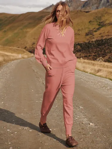 Vista 7 de ANRABESS - Conjunto de dos piezas para mujer, conjunto de suéter de manga larga sin botones y pantalones con cordón