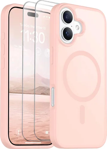 Vista 218 de SPIDERCASE Funda magnética translúcida diseñada para iPhone 11, con 2 protectores de pantalla de vidrio templado, antihuellas, para iPhone 11 de 6.1