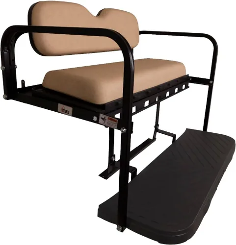 Vista 10 de GTW MACH3 Club Car DS Kit de asiento trasero para carrito de golf con marco de acero Compatible con modelos 1982-2000 (negro)