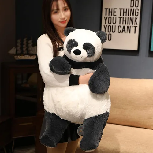 Vista 7 de Animales de peluche con peso de panda, 17 pulgadas, 3.5 libras, peluche de panda con peso grande, almohada de juguete de peluche con peso grande
