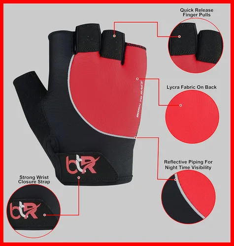 Vista 2 de Guantes de ciclismo de gel acolchados de medio dedo guantes de silicona impresión transpirable peso ligero bicicleta entrenamiento ciclismo guantes