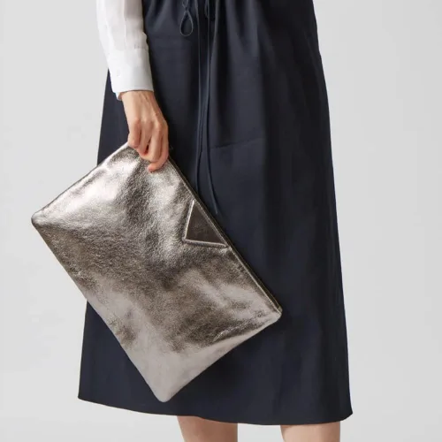 Vista 3 de NIGEDU Bolso de mano grande de piel sintética para mujer, bolso grande brillante para fiesta de noche