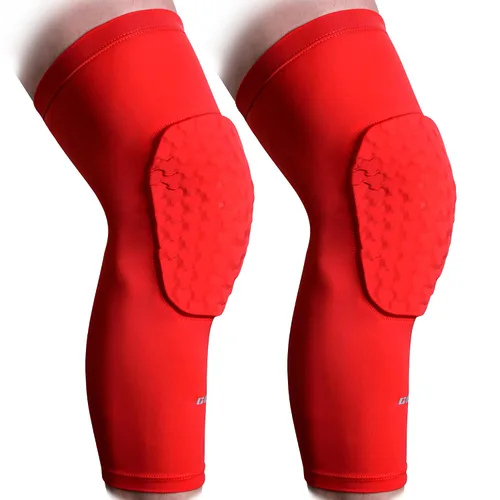 Vista 12 de COOLOMG paquete de 2 (1 par) de rodilleras con almohadillas de EVA para niños y adultos a prueba de golpes para baloncesto, rodilla de manga larga