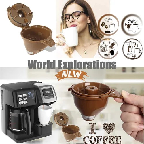 Vista 3 de Paquete de 2 cestas de café molido de una sola porción para cafetera Hamiltion FlexBrew Modelos 49974 49975 49976 49979 49957 49954 49947 49940