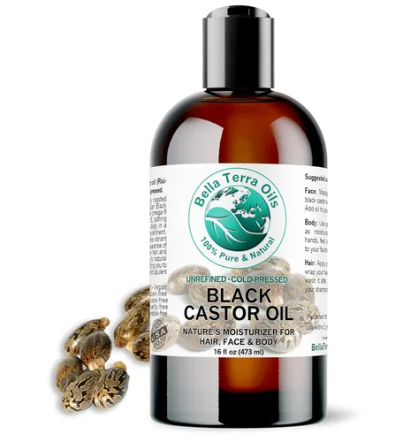 Vista 10 de Bella Terra Oils - Aceite de ricino negro jamaicano 4 oz - Puro y auténtico, lleno de ácido ricinoleico, eleva tu régimen de belleza