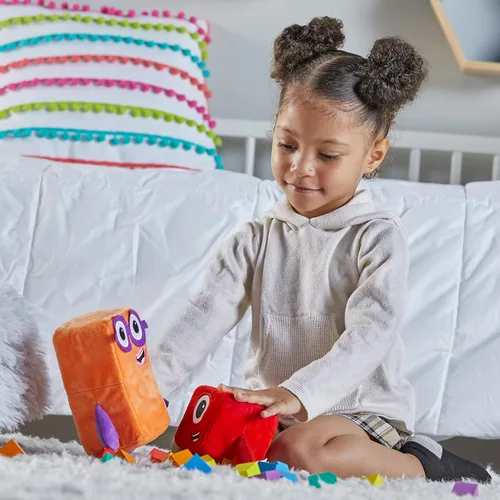 Vista 9 de hand2mind Numberblocks One & Two Playful Pals, juguetes de figuras de peluche, números para niños pequeños, juguetes de aprendizaje de matemáticas