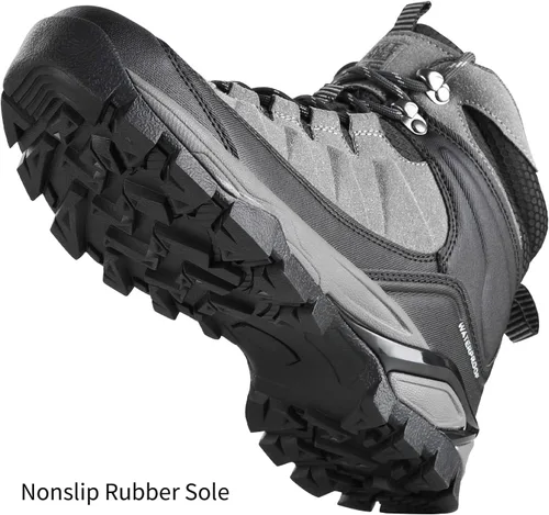 Vista 6 de FREE SOLDIER Botas de senderismo para hombre, ligeras, transpirables, impermeables, para senderismo, senderismo