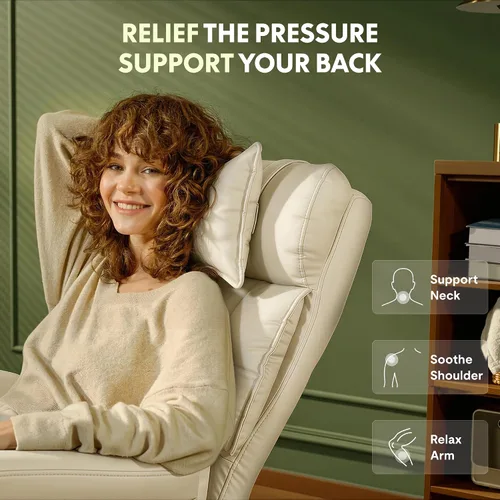 Vista 6 de FLEXISPOT Silla de oficina grande y alta de gran tamaño, reposabrazos abatibles de 180° para mascotas y leggings cruzados, silla de escritorio