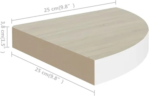 Vista 2 de Estantes esquineros de pared, estante de esquina de montaje en pared, estante de almacenamiento flotante para cocina, baño, sala de estar, estantes
