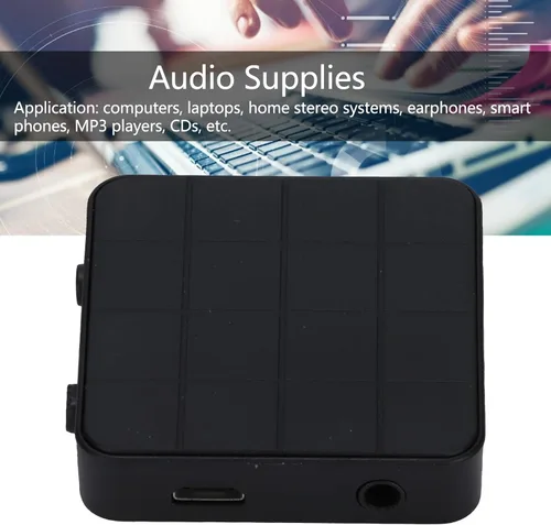 Vista 2 de Adaptador de audio estéreo Bluetooth 5.0 2 en 1 receptor transmisor de audio multifunción para PC coche TV auriculares