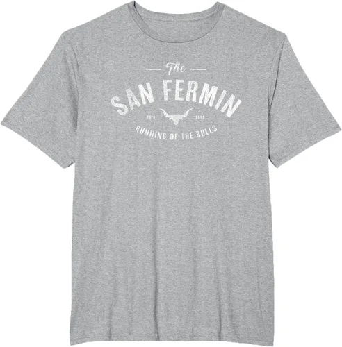 Vista 45 de The Running of the Bulls" - Pamplona Gift - Camiseta San Fermin, Rojo, S Asfalto