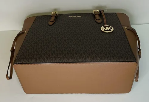 Vista 8 de Michael Kors MICHAEL Michel Kors Gilly - Bolsa de viaje con cordón grande con doble cierre para la muñeca
