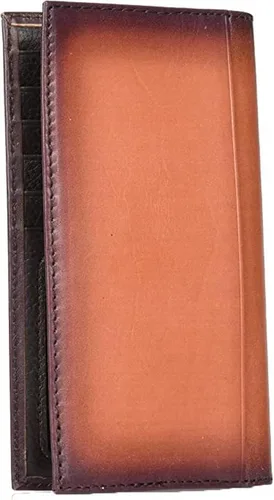 Vista 3 de ARIAT Chief - Cartera de cuero plegable para hombre Marrón Estilo Rodeo