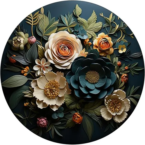 Vista 3 de flor floral hermosas flores y hojas verdes PopSockets intercambiables PopGrip