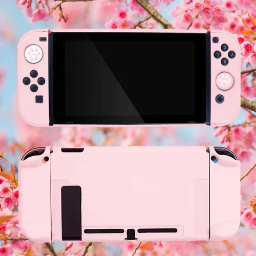 Vista 8 de OLDZHU Pink Travel Carrying Case Accessories Kit Compatible With Nintendo Switch - 10 in 1 Essential Protection Kits with Hard Protective