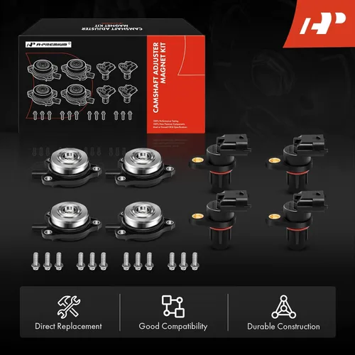 Vista 3 de A-Premium 8-PC Sensor de posición del árbol de levas y ajustador de árbol de levas Solenoide imán Compatible con vehículos Mercedes-Benz 2006-2015