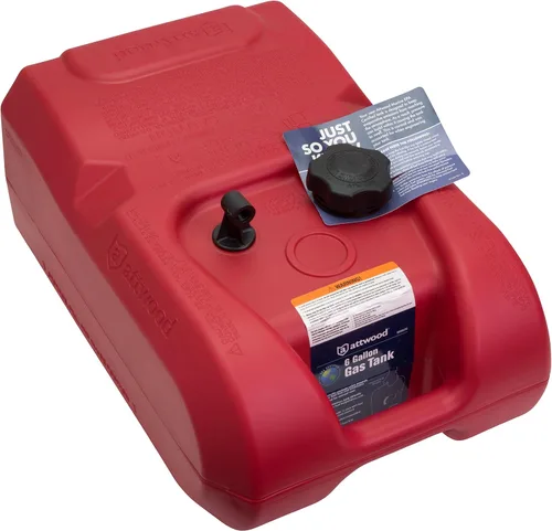 Vista 4 de Attwood Tanque de combustible portátil para barco marino de 6 galones con certificación EPA y CARB