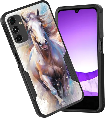 Vista 69 de Funda para Galaxy A15 5G, doble capa híbrida resistente a prueba de golpes, policarbonato duro, silicona suave, TPU, funda protectora para Samsung