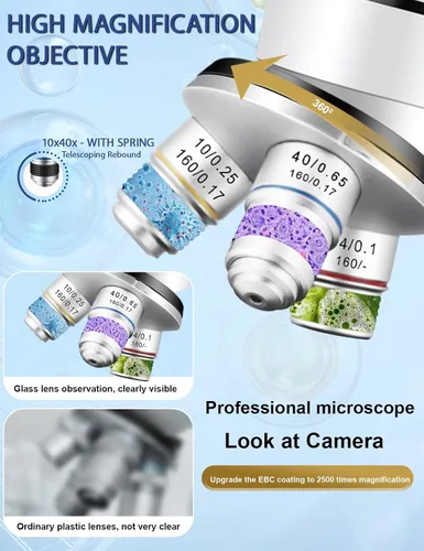 Vista 4 de Microscope for Adults WF10x and WF25x Eyepiece