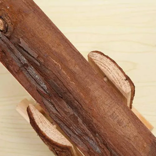 Vista 6 de Litewoo Plataforma de balancín de madera natural para animales pequeños, hámster, jerbo, ardilla, ratón, ejercicio, juguete, dientes, masticar