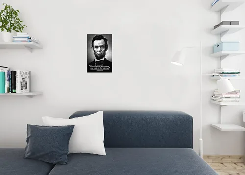 Vista 8 de Póster laminado de Abraham Lincoln divertido aula Dont Believe Everything You Read On The Internet History High School Decor Poster de borrado