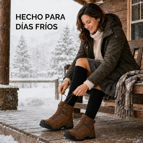 Vista 5 de YEJIMONG Calcetines altos gruesos y cálidos para mujer, acolchados, 4 pares Negro