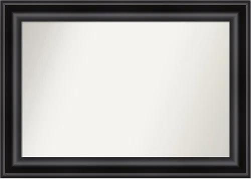 Vista 495 de Amanti Art Espejo personalizado, espejo de baño negro puente, espejo de pared o espejo de tocador de baño sobre el fregadero (26 x 26 pulgadas)