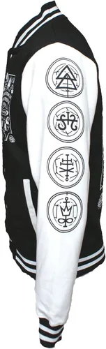 Vista 3 de Ouija Board Varsity - Chaqueta de bombardero de algodón con estampado grande