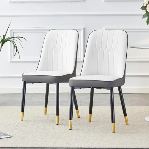 Vista 8 de Juego de 2 sillas de comedor para sala de estar, cocina, dormitorio, sala de estar, silla auxiliar Sillas De Comedor para Comedor, cómodas