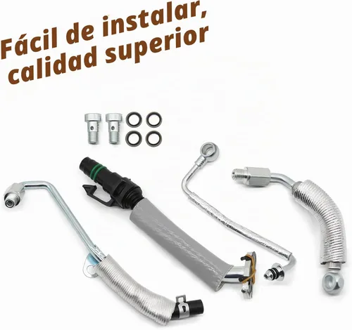 Vista 8 de Kit de tubería de alimentación de aceite turbocompresor y tubo