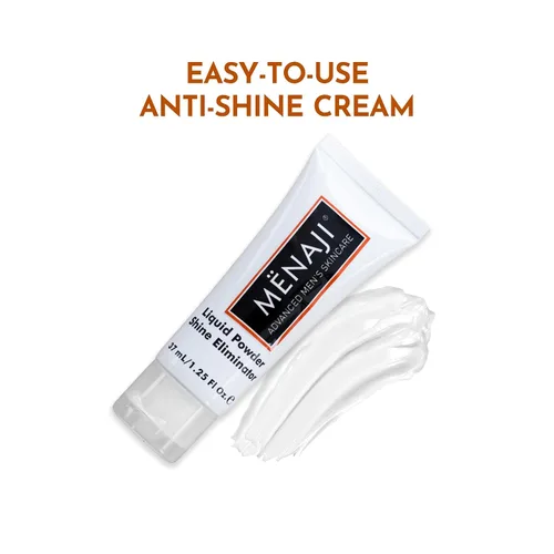 Vista 5 de Mænaji - Eliminador de brillo líquido en polvo Polvo antibrillo para hombres Eliminador de aceite facial Suaviza líneas finas y arrugas