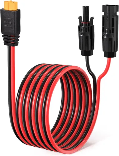 Vista 8 de ELFCULB Cable de carga solar de 10AWG a XT60, cable de extensión de panel solar para estación de energía portátil, River 600, generador solar