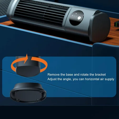 Vista 7 de Ventilador de torre de escritorio Oscillating Pro - Ventilador de mesa compacto de 10 pulgadas con 3 velocidades ajustables, ventilador de caja