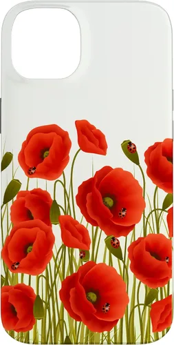 Vista 14 de iPhone 13 Rojo Amapolas Flores En Un Campo Caso