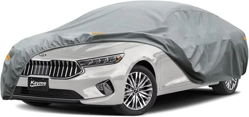 Vista 217 de Kayme Funda de Coche de Servicio Pesado Impermeable para Todo Tipo de Clima, Ajuste Personalizado para Tesla Model S, Cubierta Exterior Completa