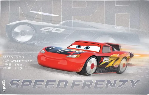 Vista 2 de Tervis Vaso aislado de doble pared de Disney Pixar hecho en Estados Unidos – Cars Speed Frenzy mantiene las bebidas frías y calientes, 16 onzas
