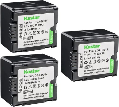 Vista 5 de Kastar Paquete de 4 baterías de repuesto CGA-DU14 para Panasonic CGA-DU06 CGA-DU07 CGA-DU12 CGR-DU12 CGA-DU14 CGR-DU14 CGA-DU21 CGR-DU21 VW-VBD060