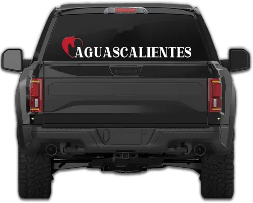 Vista 2 de Calcomanías occidentales de Aguascalientes México, para Trocas Calcomanias para Autos, calcomanías mexicanas para camiones y autos, estilo ranchero