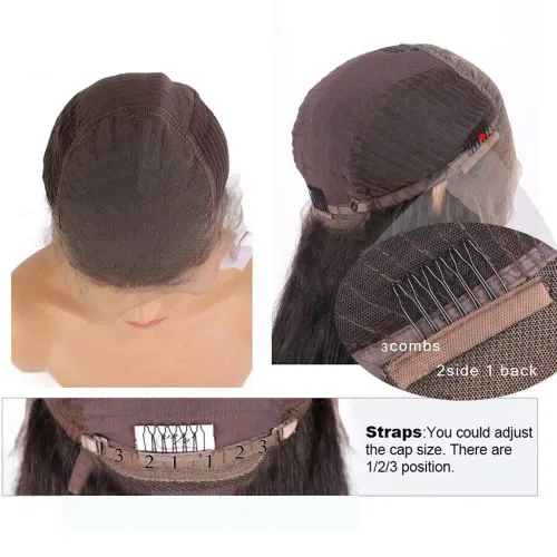 Vista 5 de #2/27 Peluca de cabello humano ondulado natural con encaje frontal transparente HD de 13 x 6 pulgadas, 150 % de densidad, sin pegamento, cabello