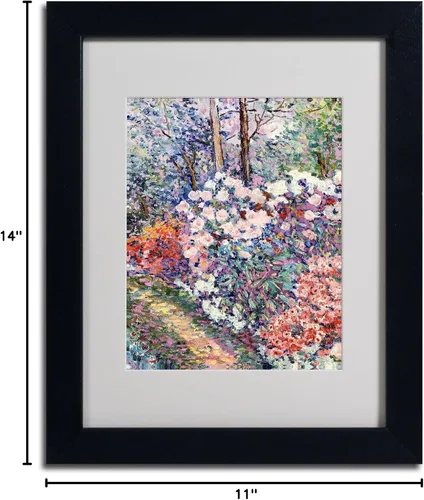Vista 6 de Trademark Fine Art Manor Shadian - Lienzo decorativo para pared, diseño de flores en el bosque, con marco negro, 11 x 14 pulgadas