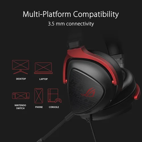 Vista 6 de ASUS ROG Delta S Core - Auriculares para juegos con cable ligero de 952oz sonido envolvente 71 controladores de 1969in micrófono certificado Discord