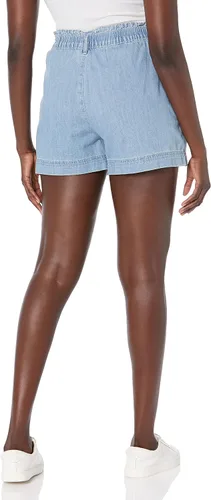 Vista 2 de Tommy Hilfiger Pantalones cortos de mezclilla con cintura elástica para mujer