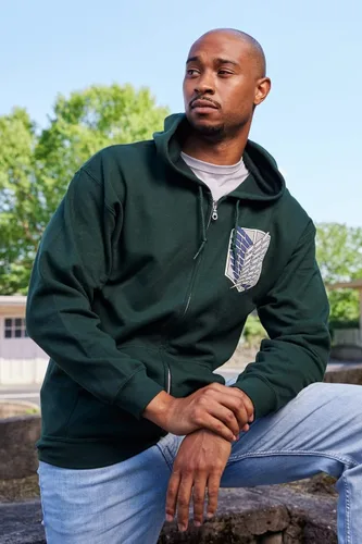 Vista 4 de Ripple Junction Attack on Titan Survey Corps Adult Unisex Zip Hoodie