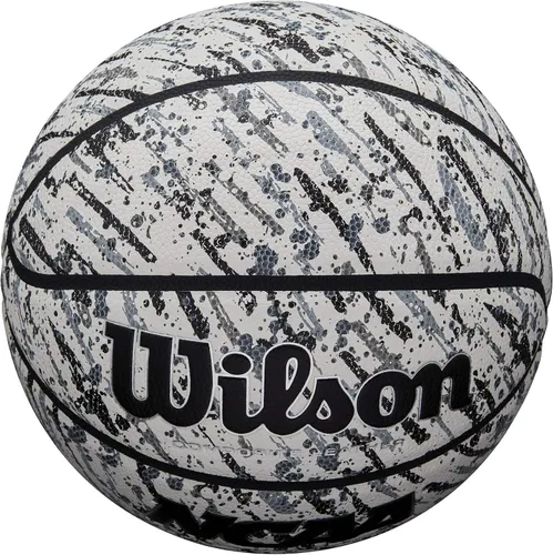 Vista 6 de Wilson NCAA Replica Splatter Basketball - Tamaño 7 - 29.5 pulgadas, negro/blanco